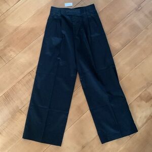 BR linen black pants wide leg
